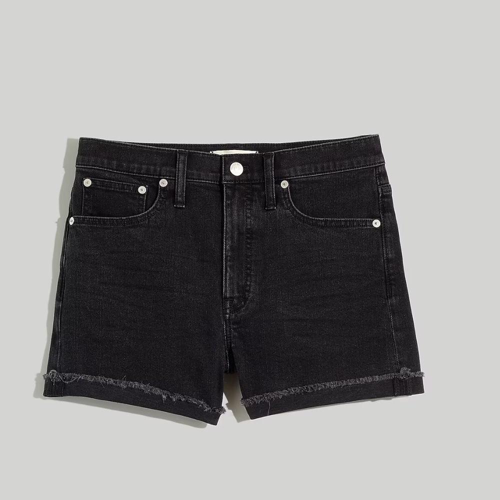 Madewell High-Rise Denim Shorts in Lunar Wash